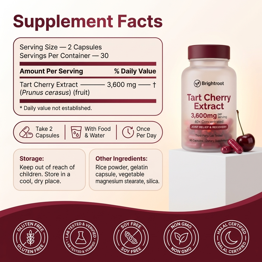 Brightroot Tart Cherry — Uric Acid Balance & Gout Support