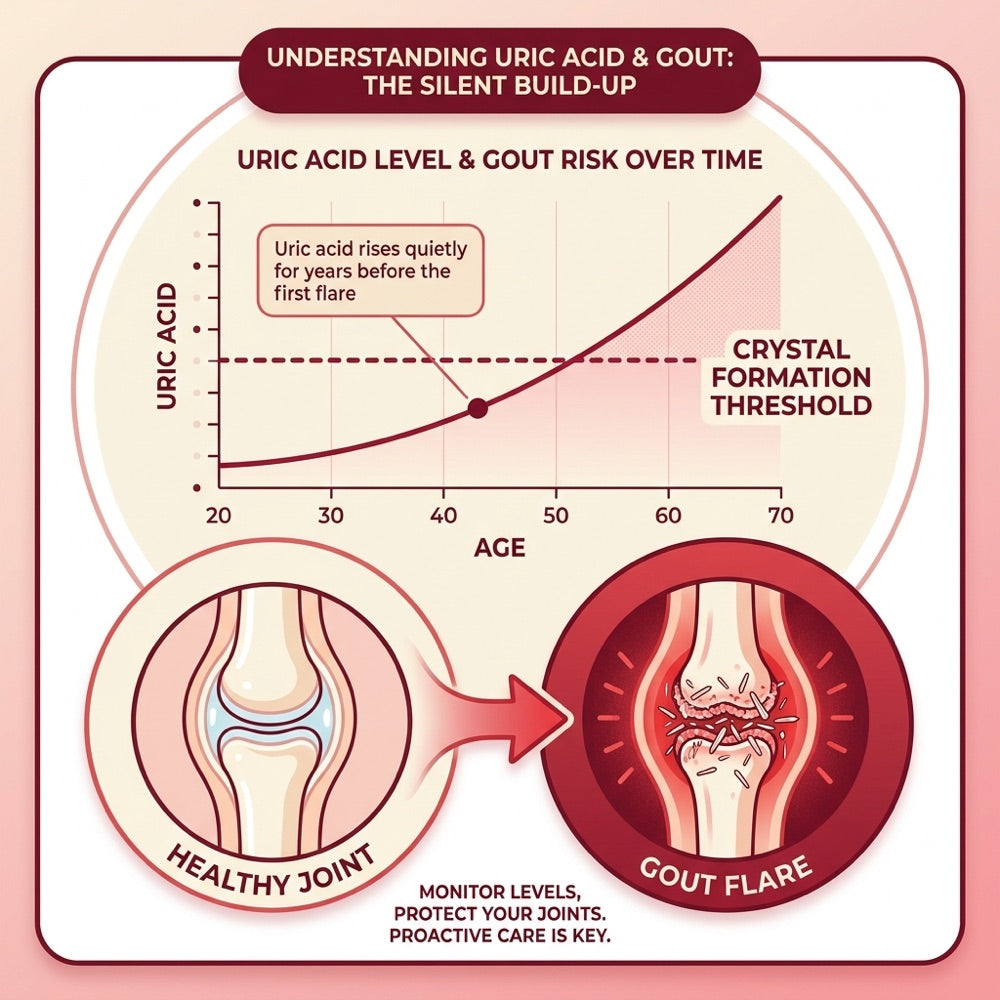 Uric acid builds up